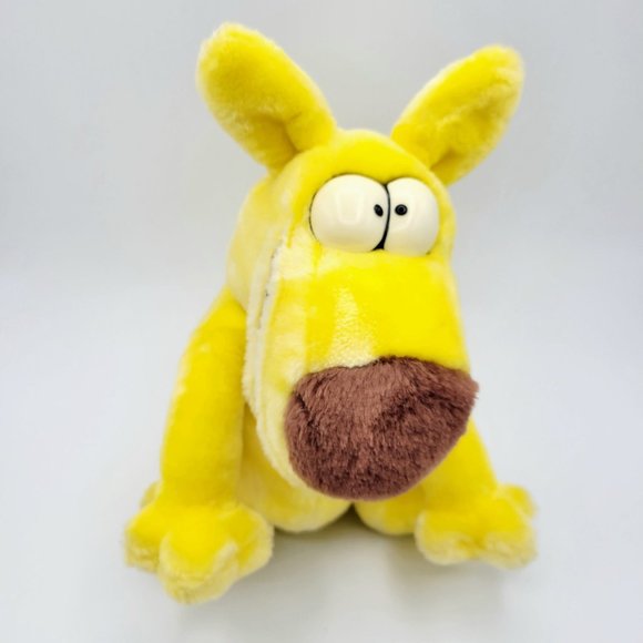 Vintage Yellow Mother Goose & Grimm Grimmy Dog Stuffed Animal 24K Co Plush 9" - Picture 2 of 9